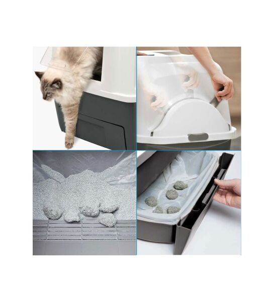 SmartSift Otomatik Kedi Tuvalet Kabı 66x48x63