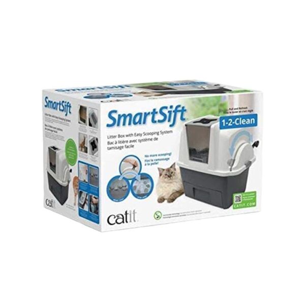 SmartSift Otomatik Kedi Tuvalet Kabı 66x48x63
