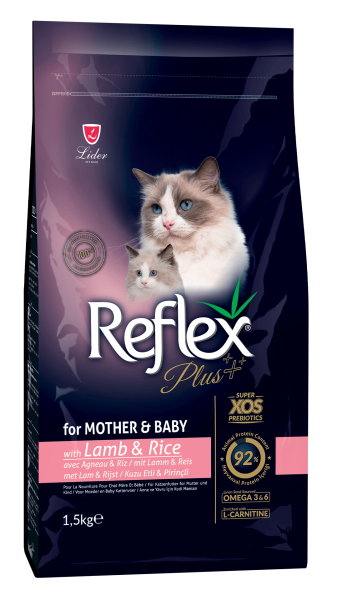 Reflex Plus Mother&Babycat Kuzu Etli ve Pirinçli Yavru Kedi Maması 1,5kg