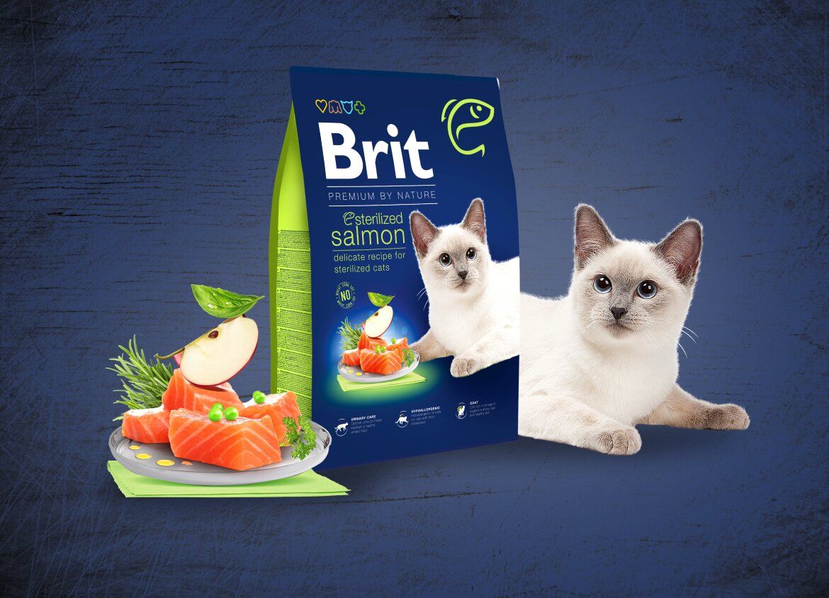 Brit Care Brit Premium By Nature Somonlu Kısırlaştırılmış Kedi Maması 8kg