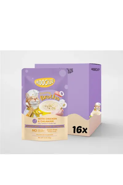 MOOCHIE Tavuk&Kalamar Çorba Kedi Ödülü -16x40 Gr