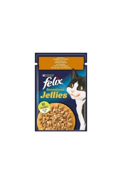 Felix 85 gr Sensations Yaş Kedi Maması Havuçlu Jöle İçerisinde Tavuklu