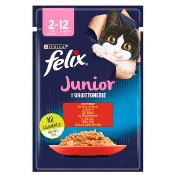 Purina 85 Gr Felix Sığır Eti Yaş Yavru Kedi Maması