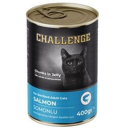 Challenge Somonlu 400 gr Kısırlaştırılmış Yetişkin Konserve Kedi Maması