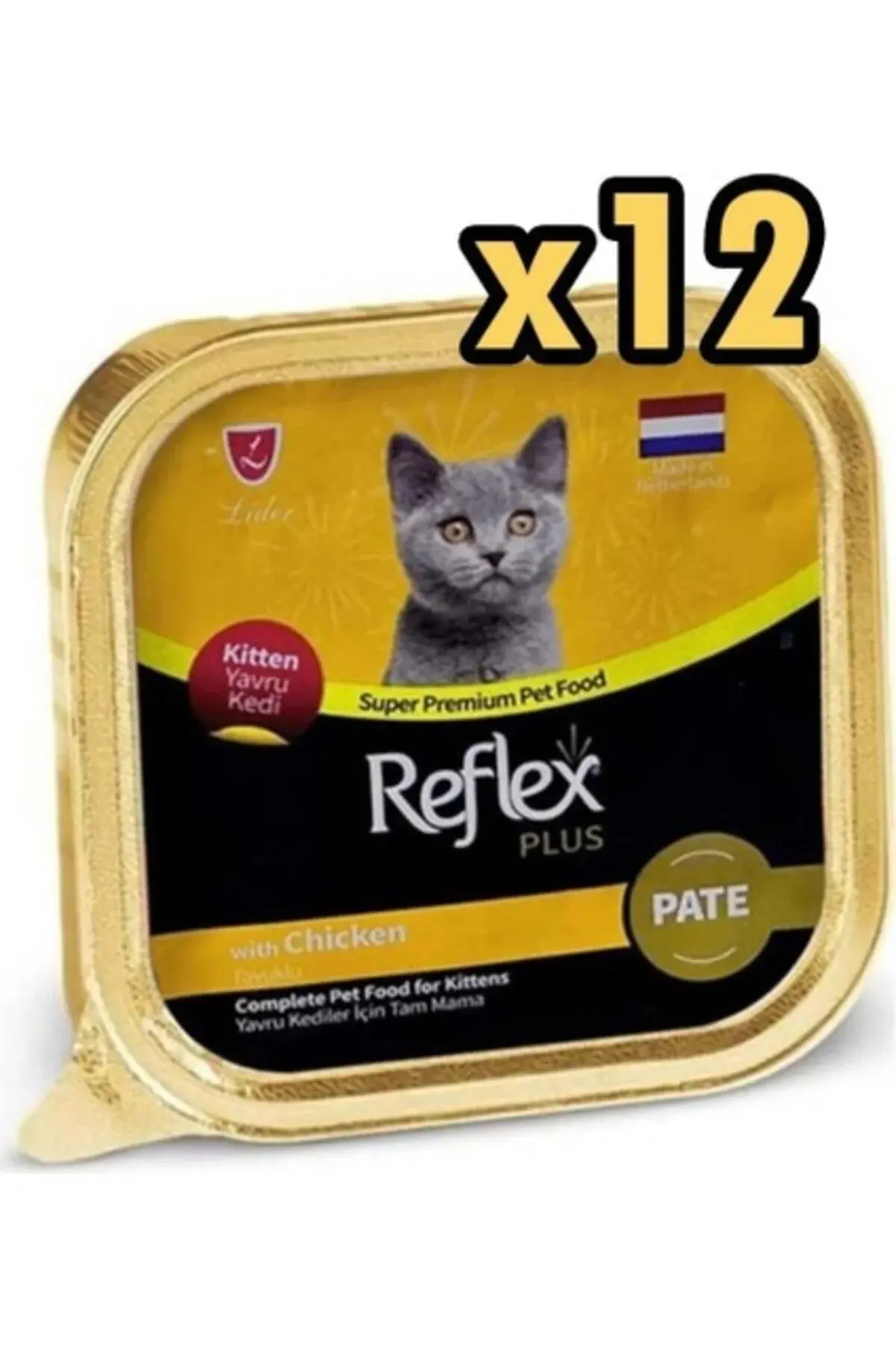 Reflex Plus Pate Tavuklu Yavru Kedi Konservesi 85 gr x 12 Adet