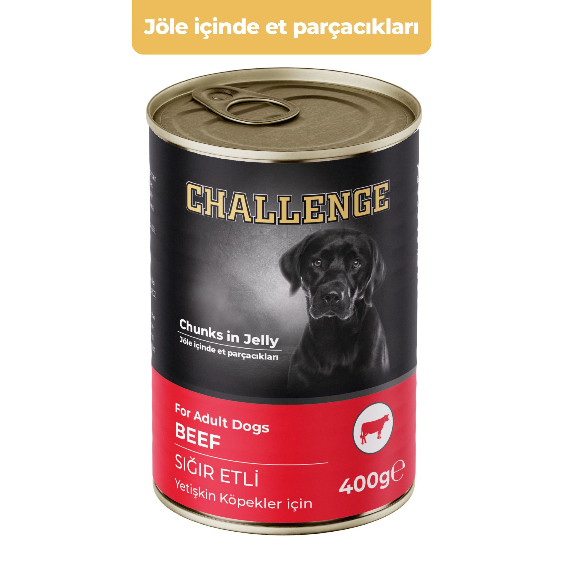 Challenge Konserve Köpek Yetişkin  Sığır Etli 400G