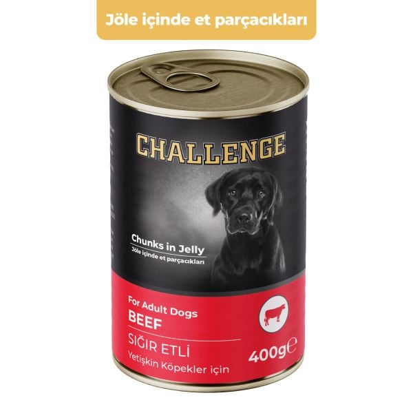 Challenge Konserve Köpek Yetişkin  Sığır Etli 400G