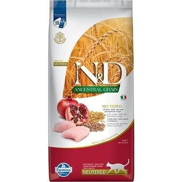 N&D Düşük Tahıllı Tavuklu ve Narlı Kısırlaştırılmış 10 kg Yetişkin Kedi Maması