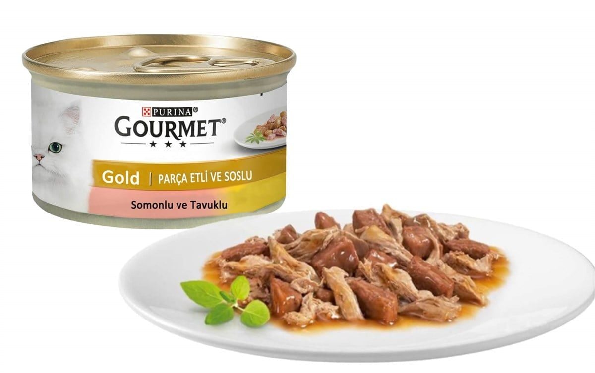 Purina Gourmet 85 Gr Gold Somon Ve Tavuklu Kedi Konservesi