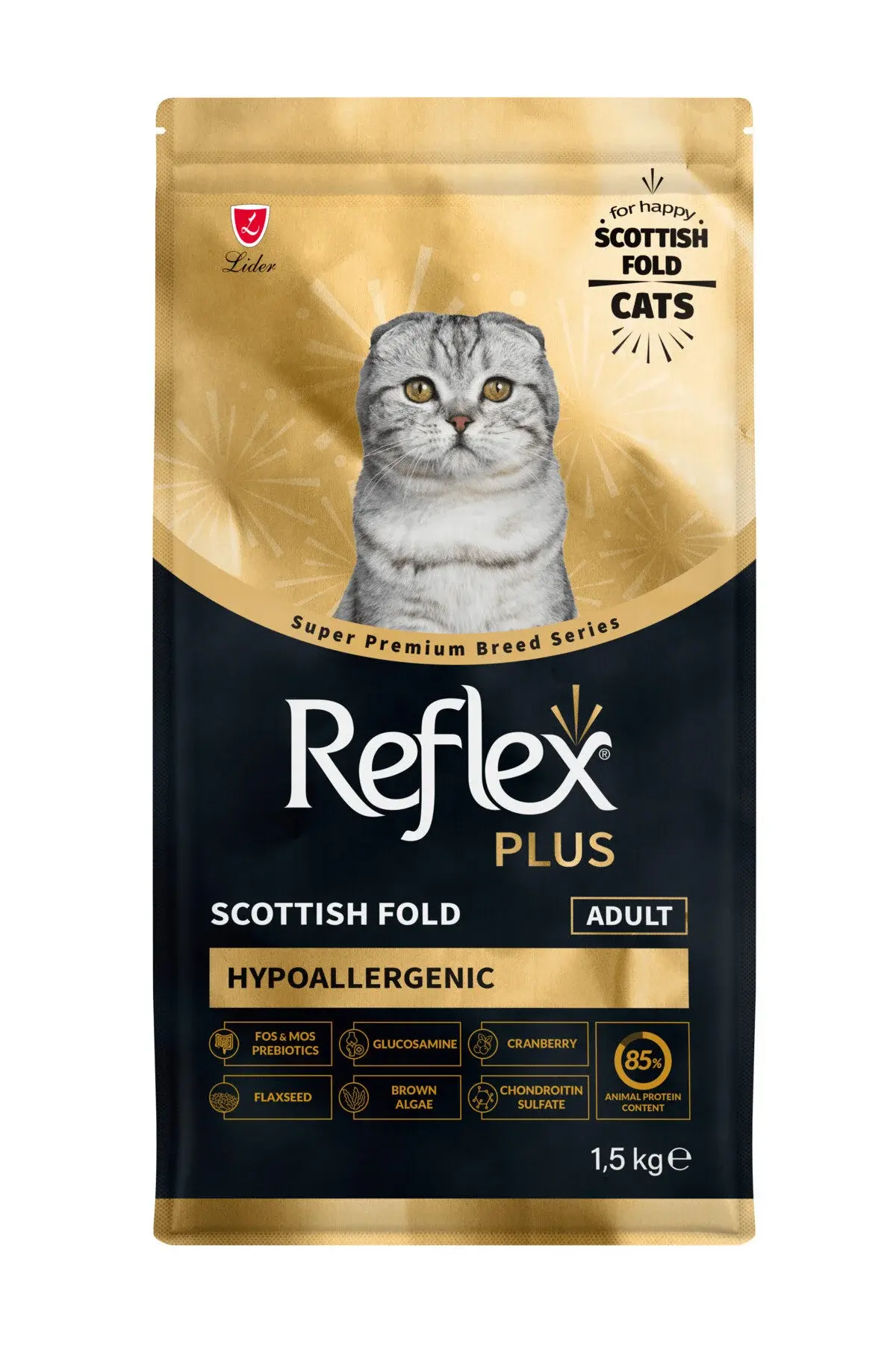 Reflex Plus Scottish Fold Hipoalerjenik Yetişkin Kedi Maması 1,5 kg