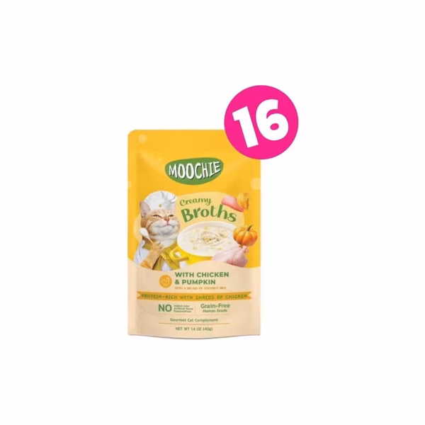 Moochie Çorba Kedi Ödülü Tavuk-Balkabağı 40 GrX16*LI