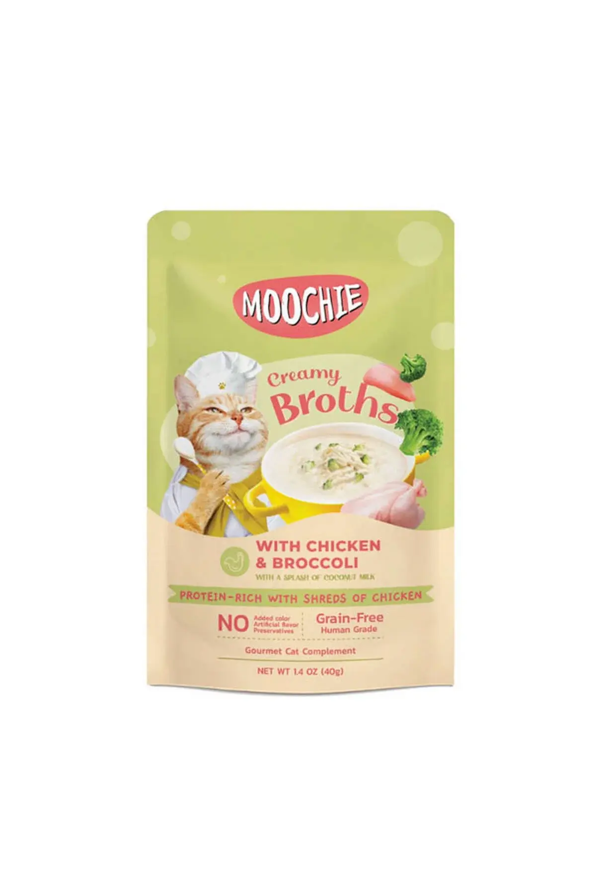 MOOCHIE ÇORBA KEDI ÖDÜLÜ TAVUK-BROKOLI 40 GR X (05524) 4 ADET