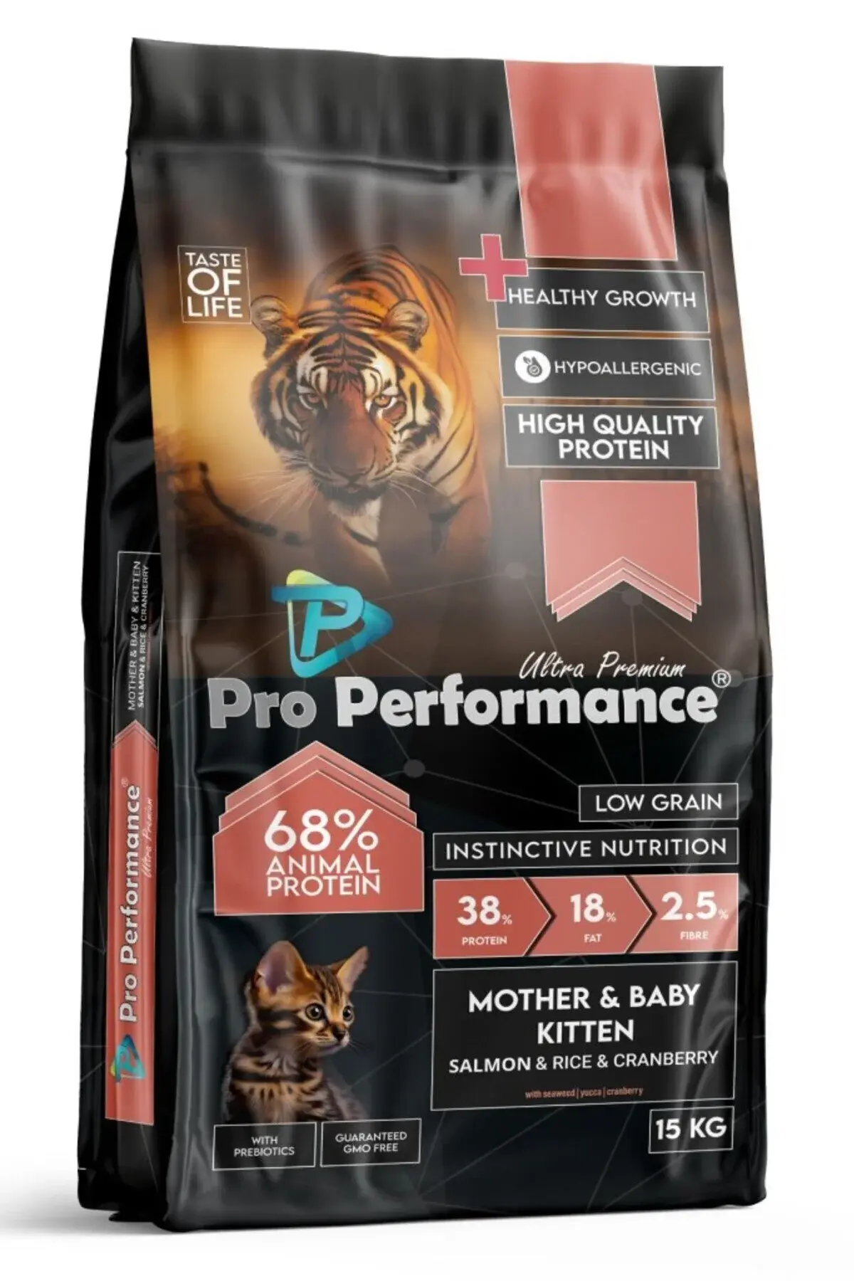 Pro Performance  Mother Baby Kitten Somonlu ve Pirinçli Anne Yavru Kedi Maması 15 Kg