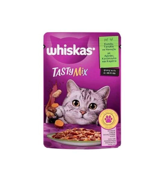 Whiskas 85 gr TastyMix Kuzulu Havuçlu Kedi Maması