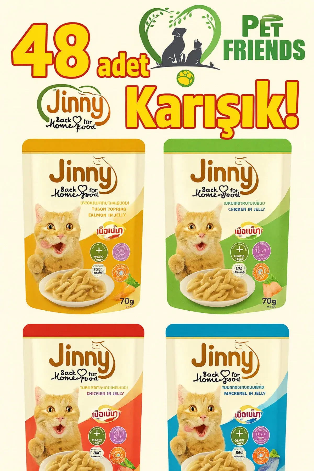 JInny 48(ADET) KARIŞIK YAŞ MAMA