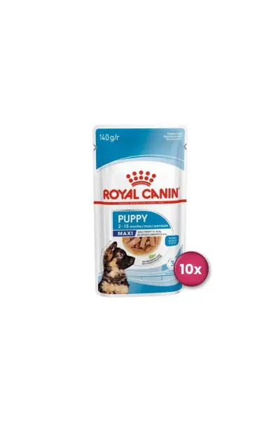 Royal Canin Maxi Puppy Büyük Irk Yavru Köpekler İçin Parça Etli Yaş Mama 140 gr X 10 adet