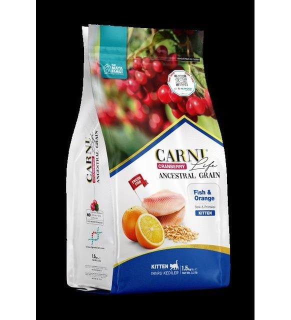 Carni Life Cranberry Balıklı ve Portakallı 10 kg Yavru Kedi Maması