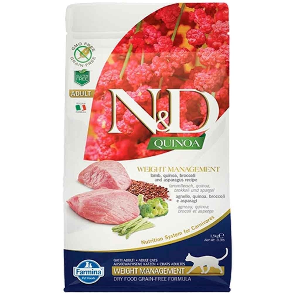 N&D Quinoa Weight Management Kuzu Etli 1.5 kg Yetişkin Kedi Maması