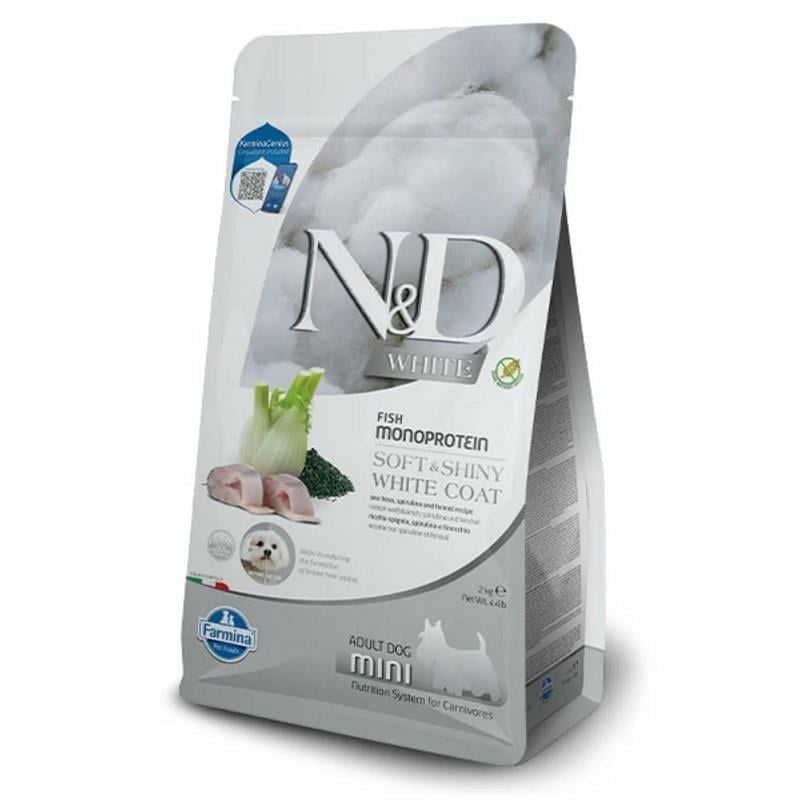 N&D White Levrekli ve Spirulinalı 2 kg Küçük Irk Yetişkin Köpek Maması