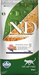 N&D Düşük Tahıllı Kuzu Etli ve Yaban Mersinli 10 kg Yetişkin Kedi Maması