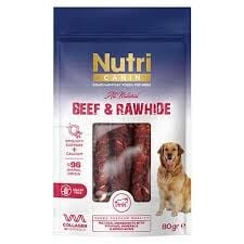 Nutri Canin Sığır Eti Sargılı Sığır Derisi Köpek Ödül Maması 80gr