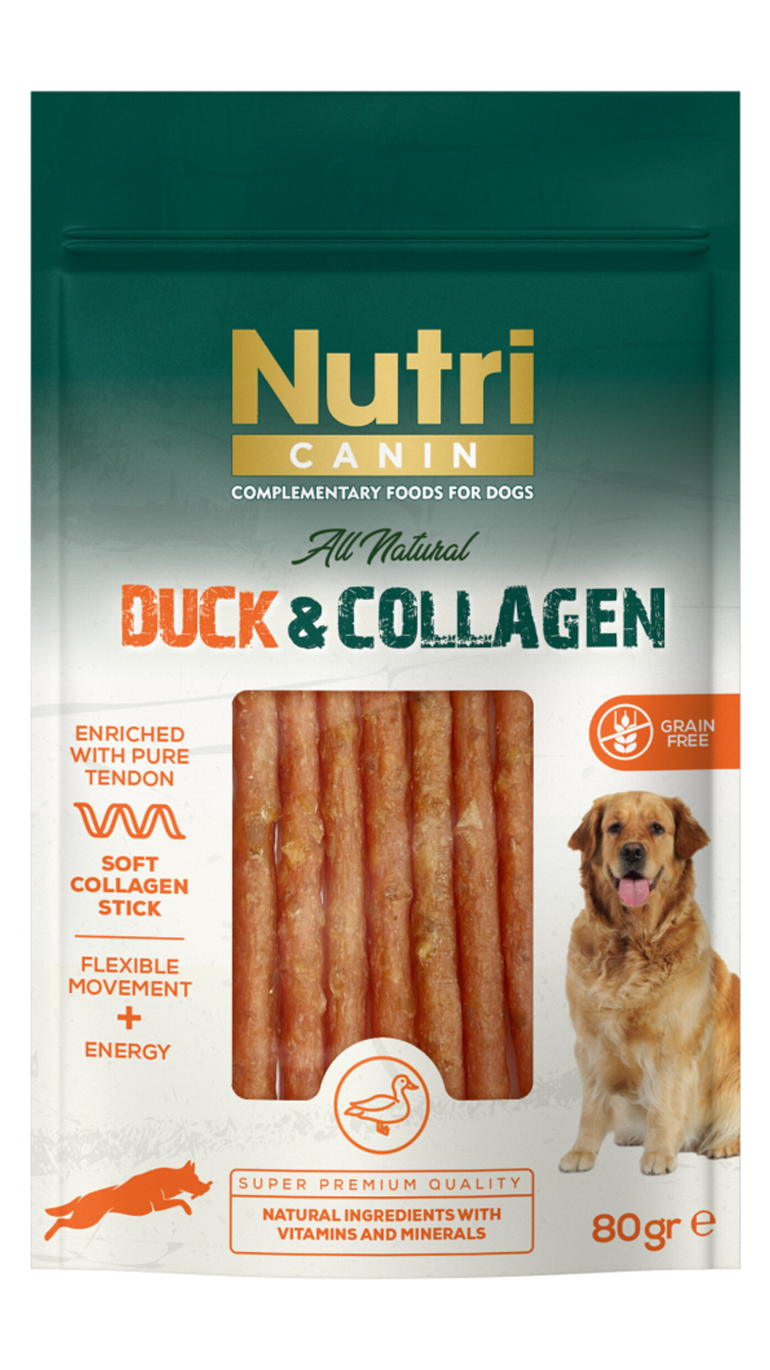 Nutri Canin Ördekli ve Kolajenli Köpek Ödül Maması 80gr