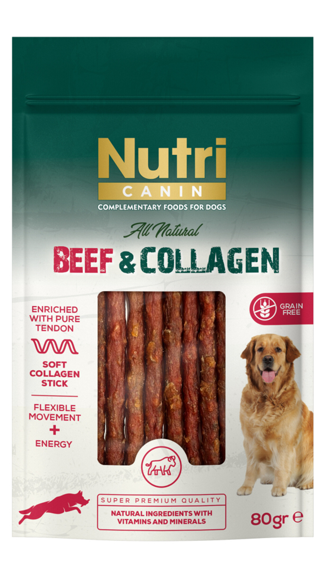 Nutri Canin Sığırlı ve Kolajenli Köpek Ödül Maması 80gr