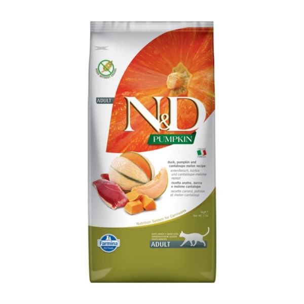 N&D Pumpkin Tahılsız Ördek Etli Balkabaklı ve Kavunlu 5 kg Yetişkin Kedi Maması