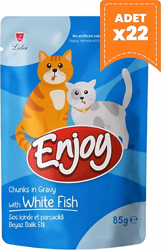Enjoy Balıklı Kedi Pouch Yaş Mama 85GR x 22 Adet