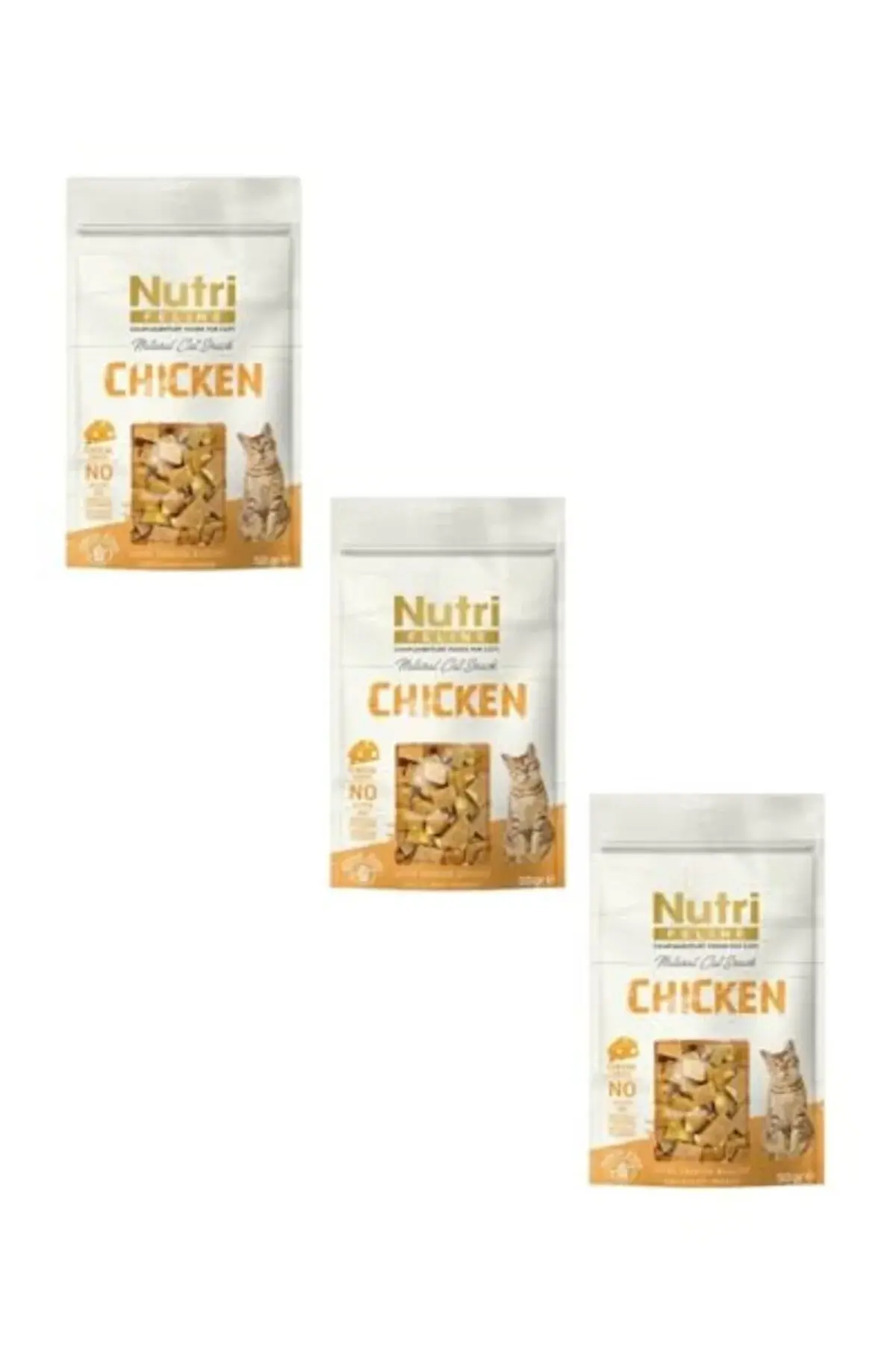 Nutri Feline Tavuklu ve Peynirli Kedi Ödül Maması 50 gr x 3 Adet (Gurme Lezzet)