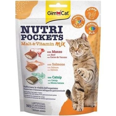 Gimcat Nutri Pockets Malt ve Multivitamin 150 gr Kedi Ödül Maması