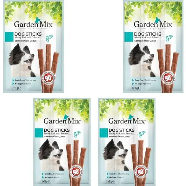 Gardenmix Somonlu Köpek Stick Ödül 3*11 Gr X 4 Adet