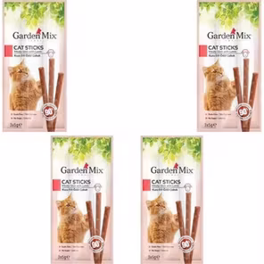 Garden Mix Dana Etli Tahılsız Kedi Ödül Çubuğu 15gr (3'lü)x4 adet