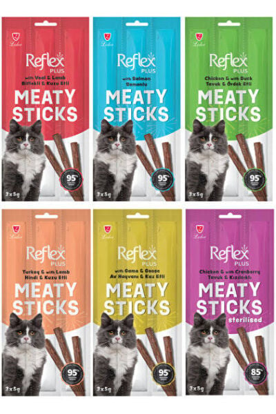 Reflex Stick Kedi Ödül 6'lı Fırsat Pakedi 3x5 Gr