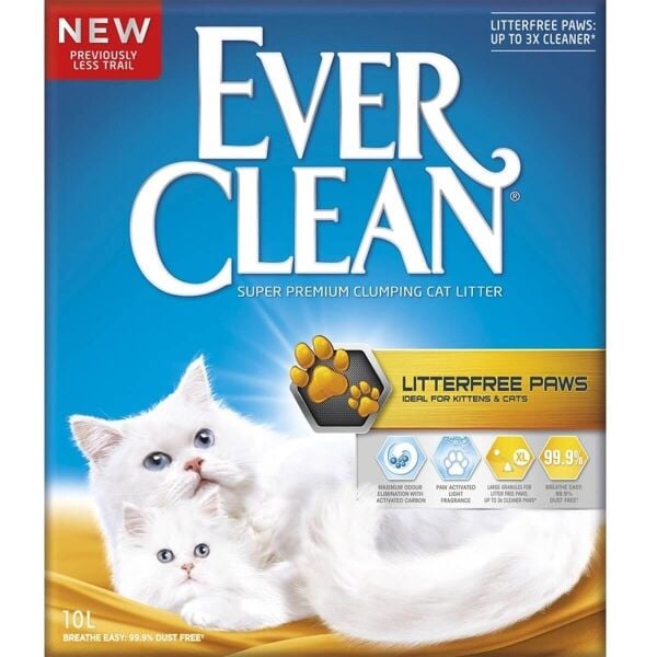 Ever Clean Litterfree Paws Patilere Yapışmayan Topaklanan Kedi Kumu 10lt