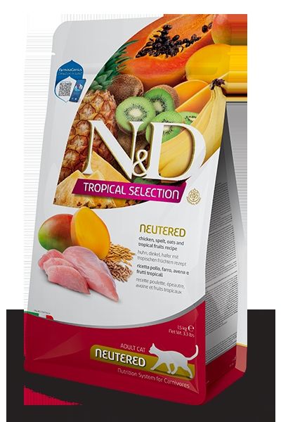 N&D Tropical Selection Tavuklu 1.5 kg Kısırlaştırılmış Yetişkin Kedi Maması