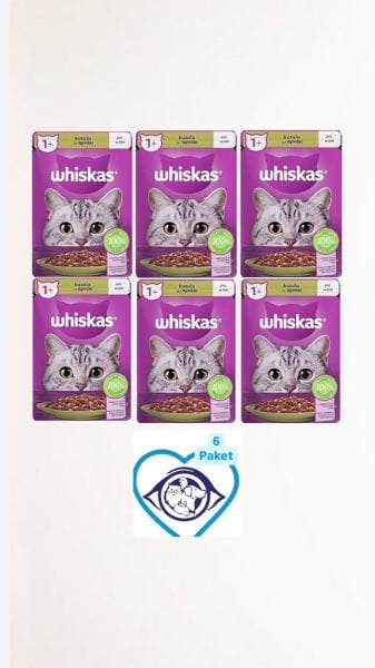 Whiskas Jöleli Kuzu Etli 85 gr 6'lı Yetişkin Kedi Yaş Maması
