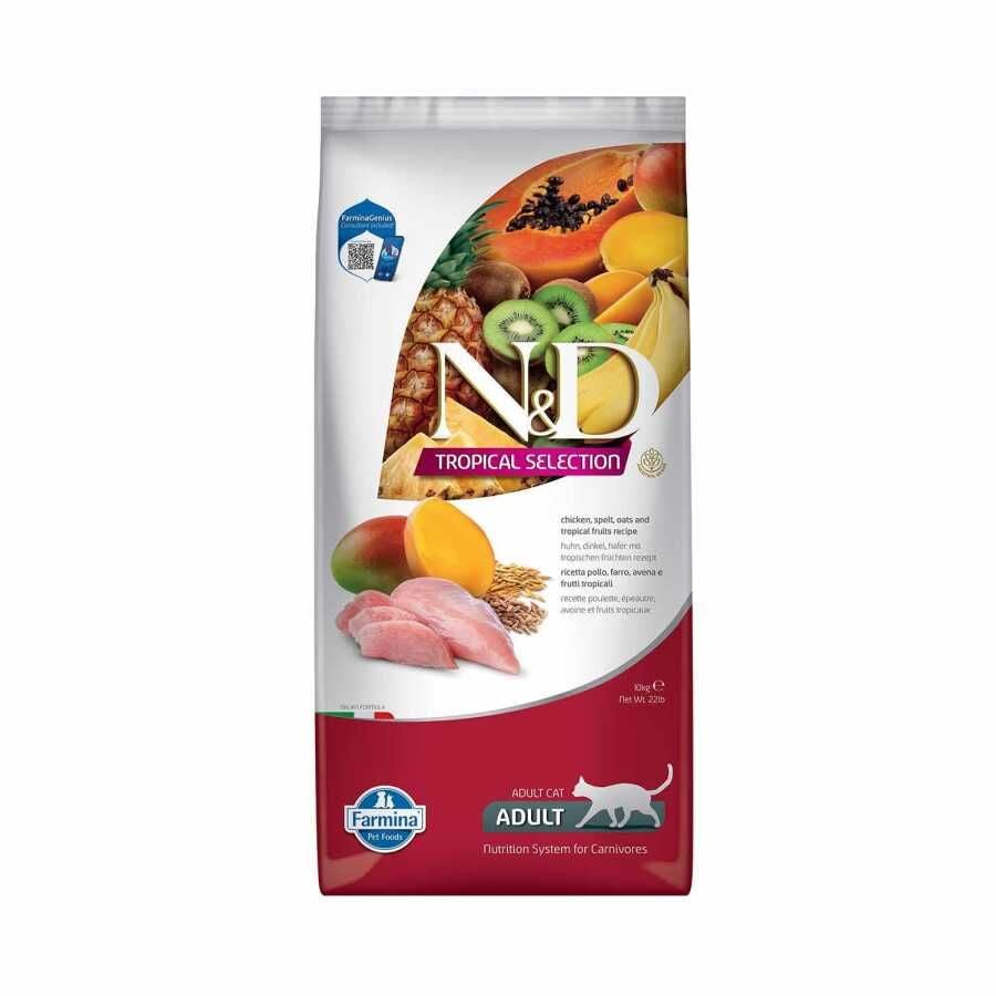 N&D Tropical Selection Tavuk Etli 10 kg Yetişkin Kedi Maması