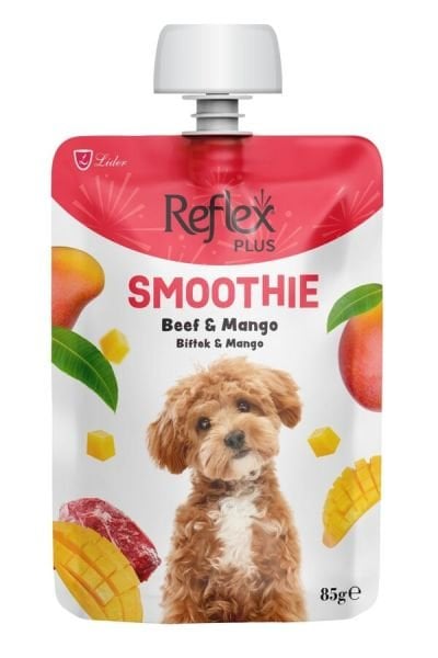 Reflex Plus Smoothie Biftekli ve Mangolu Sıvı Köpek Ödülü 85gr