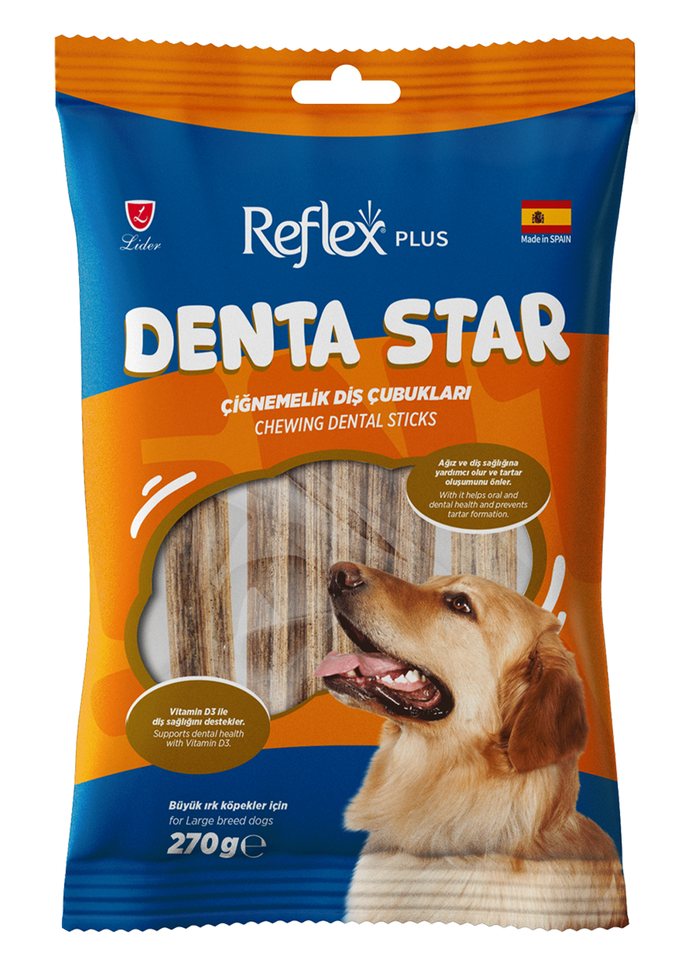 Reflex Plus Çiğnemelik Diş Çubukları Büyük Irk Yetişkin Köpek 270 G