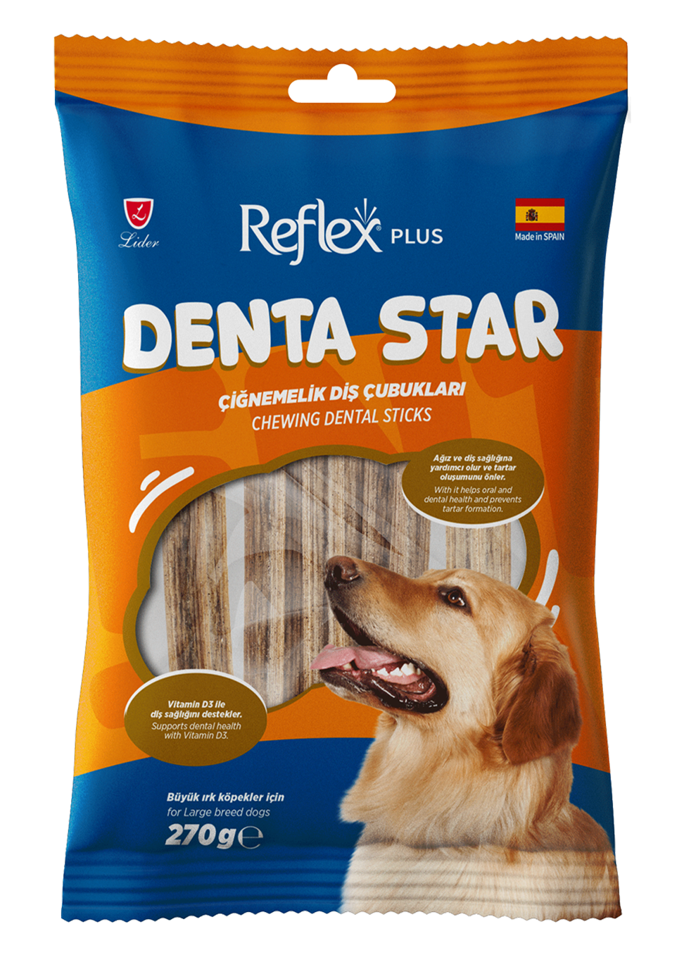 Reflex Plus Çiğnemelik Diş Çubukları Büyük Irk Yetişkin Köpek 270 G
