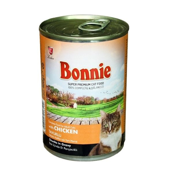 Bonnie Tavuklu Yetişkin Kedi Konservesi 400 Gr