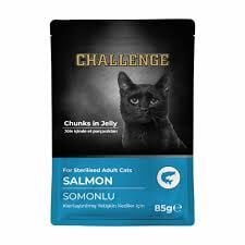 Challenge Somonlu 85 gr Kısırlaştırılmış Yetişkin Kedi Yaş Maması