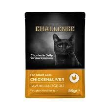 Challenge Tavuklu ve Ciğerli 85 gr Yetişkin Kedi Yaş Maması