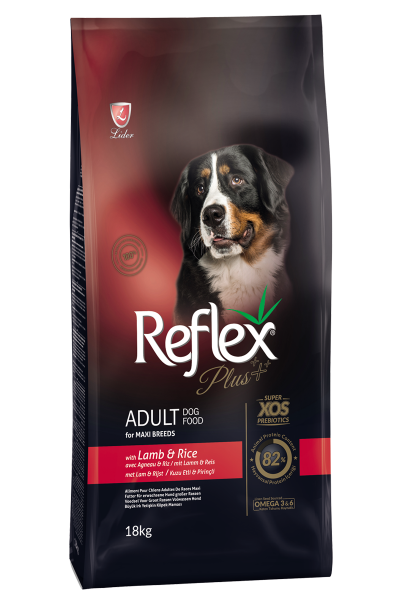 Reflex Plus Kuzu Etli Ve Pirinçli Çok Büyük Irk Yetişkin Köpek Maması 18kg