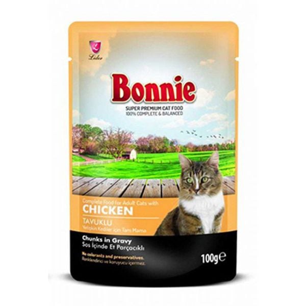 Bonnie Pouch Tavuk Etli Gravy Kedi Konserve 85gr