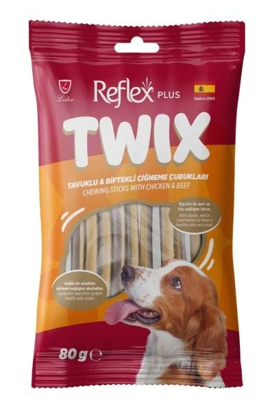 Reflex Plus Twix / Tavuklu & Biftekli Çiğneme Çubukları Yetişkin Köpek Ödül Maması