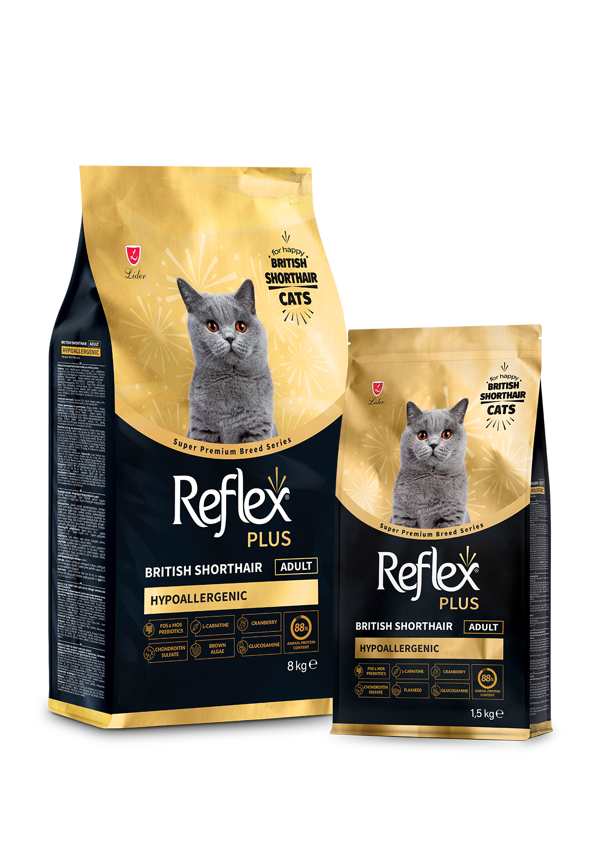 Reflex Plus British Shorthair Yetişkin Kedi Maması 8kg
