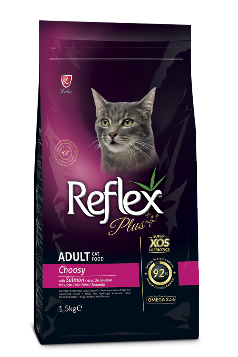Reflex Plus Seçici Yetişkin Somonlu Kedi Maması 1,5kg