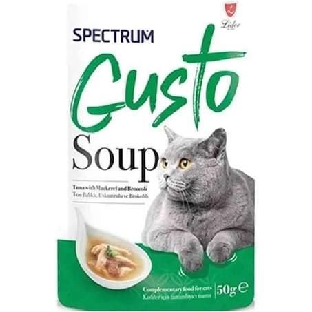 Spectrum Gusto Ton Balıklı Uskumrulu ve Brokolili 50 gr Kedi Çorbası